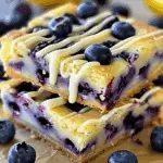 Luscious Blueberry Lemon Cookie Bars with White Chocolate Drizzle