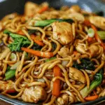 Garlic Chicken Lo Mein Stir Fry