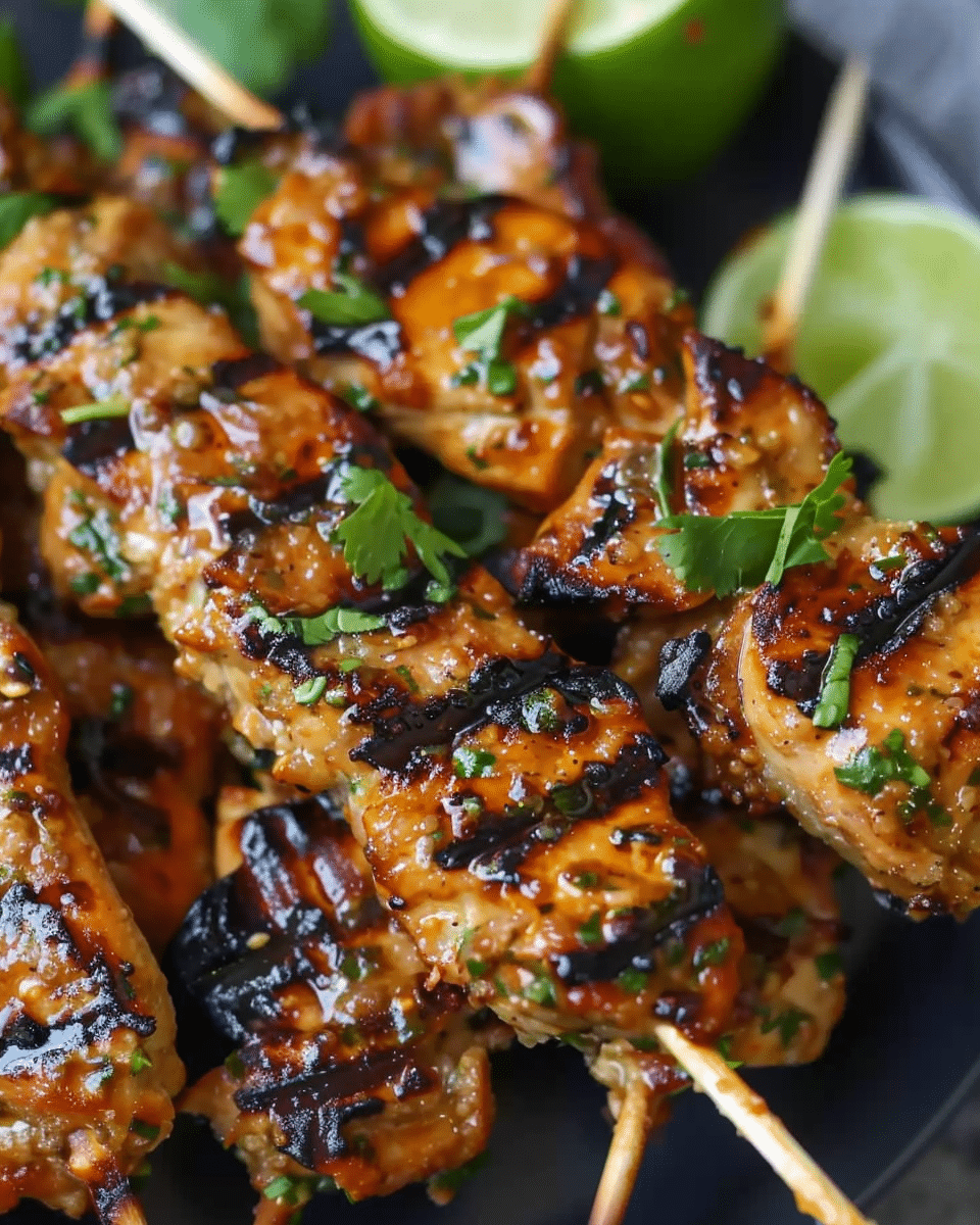 Grilled Thai Coconut Chicken Skewers