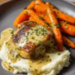 Creamy Herb Chicken Thighs with Carrots & Mash