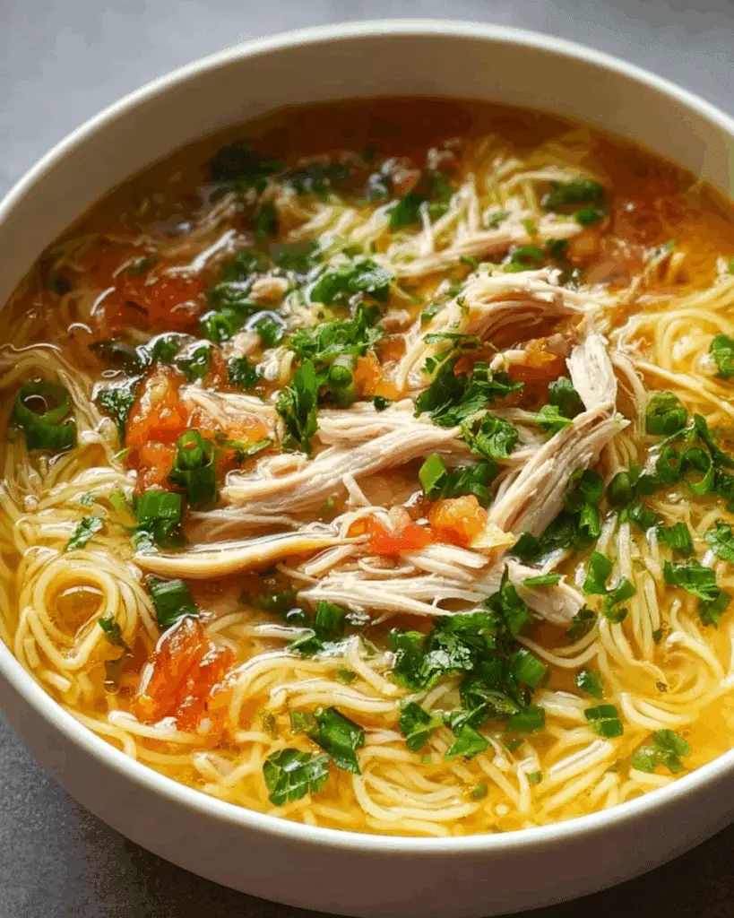 Cozy Chicken Vermicelli Soup Delight