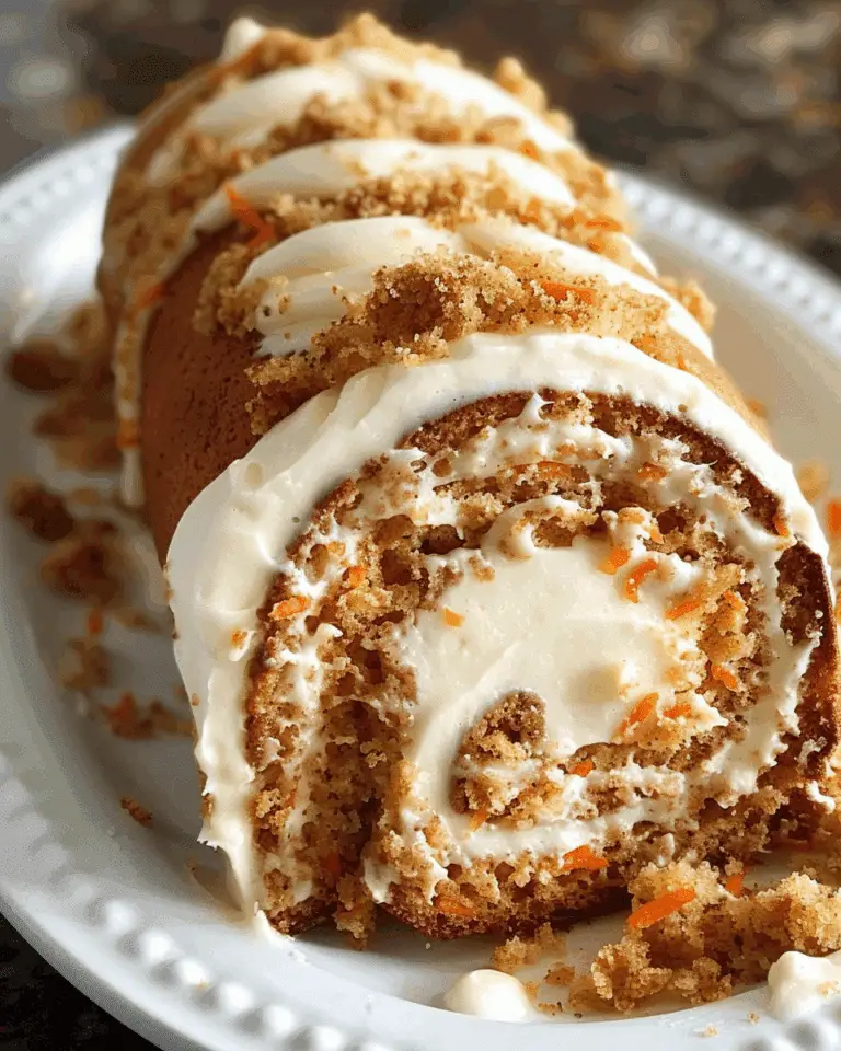 Carrot Cake Roll with Cream Cheese Frosting Filling