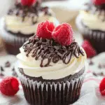 Raspberry Cheesecake Chocolate Cupcakes
