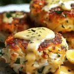 Cheddar Bay Crab Cakes with Lemon Butter Drizzle