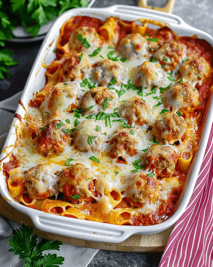 Dump and Bake Meatball Casserole
