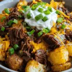 Crockpot Loaded Steak & Potato Bake – Hearty, Cheesy & Full of Flavor!