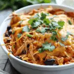 Slow Cooker Chicken Enchilada Casserole