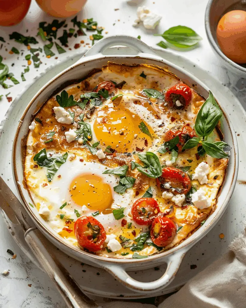 Baked Feta Eggs