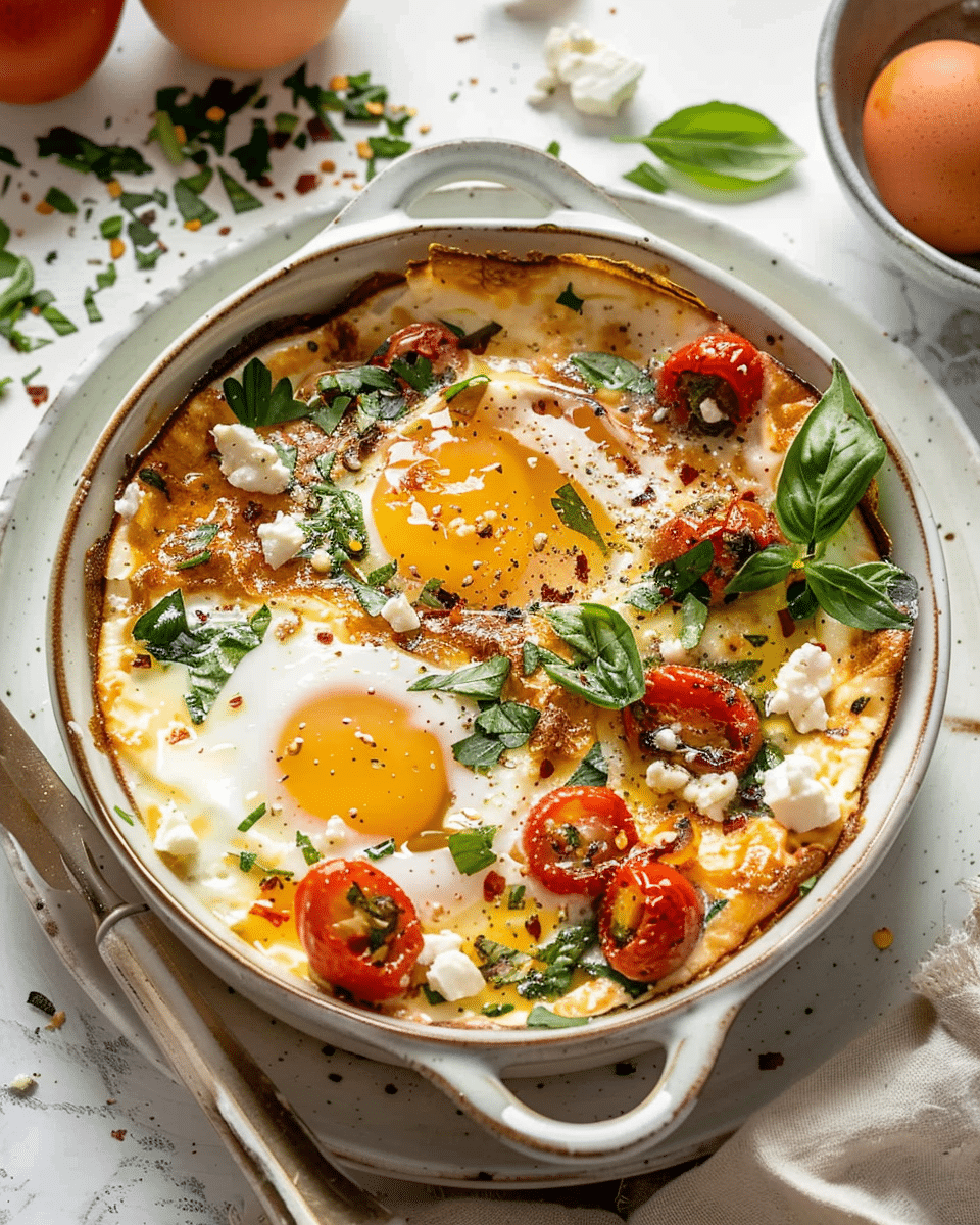 Baked Feta Eggs
