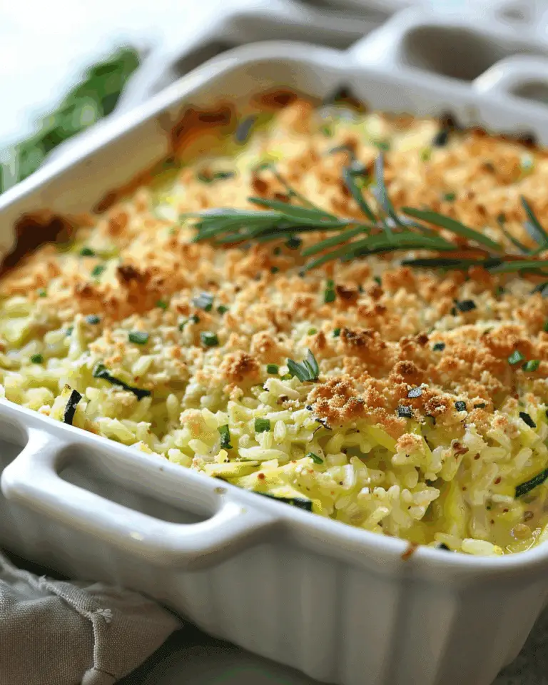 Zucchini Rice Casserole with Stuffing Mix