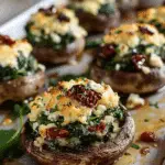Spinach, Feta, and Sun-Dried Tomato Stuffed Mushrooms