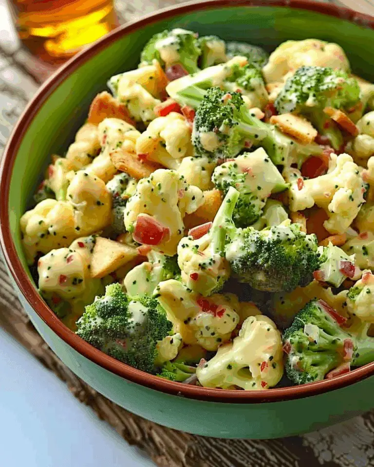 Broccoli and Cauliflower Salad