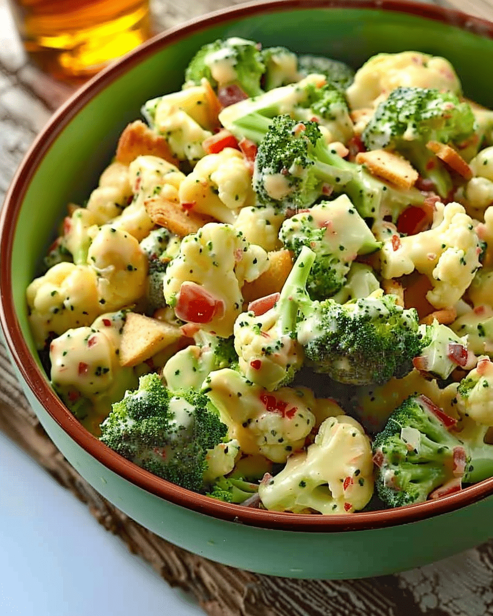 Broccoli and Cauliflower Salad