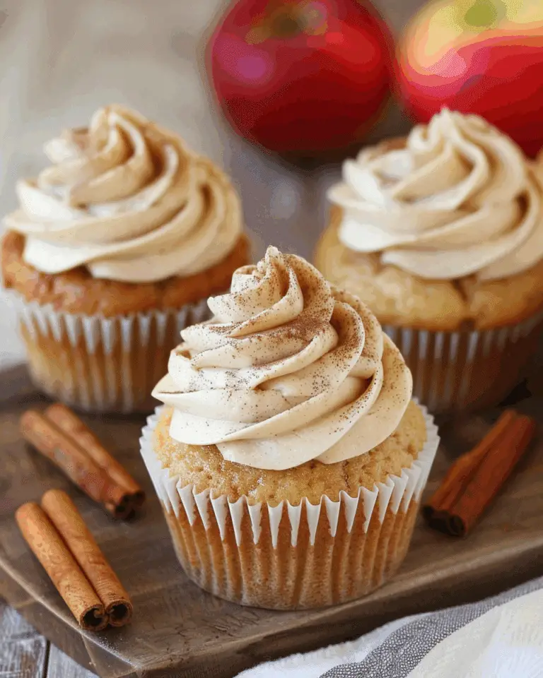 Apple Cider Cupcakes with Brown Sugar Cinnamon Buttercream