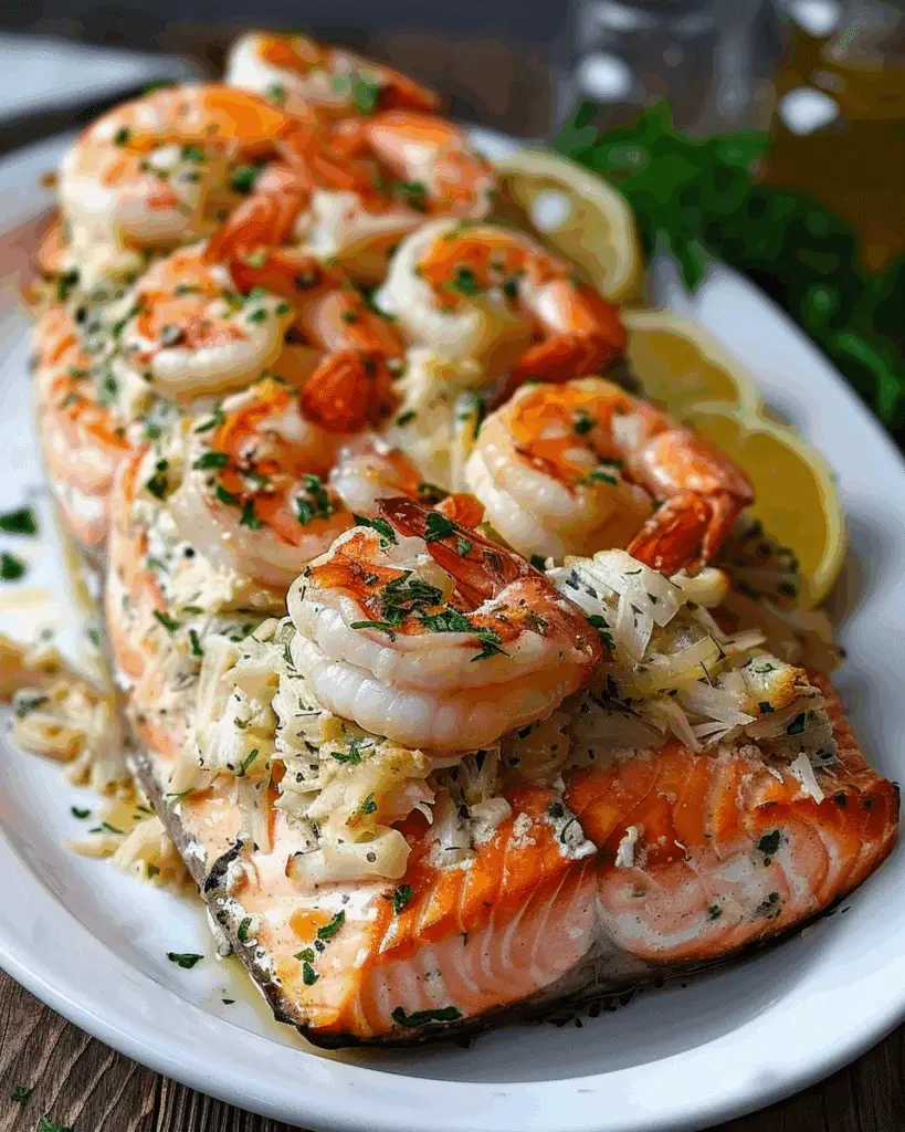 Crab & Shrimp Stuffed Salmon