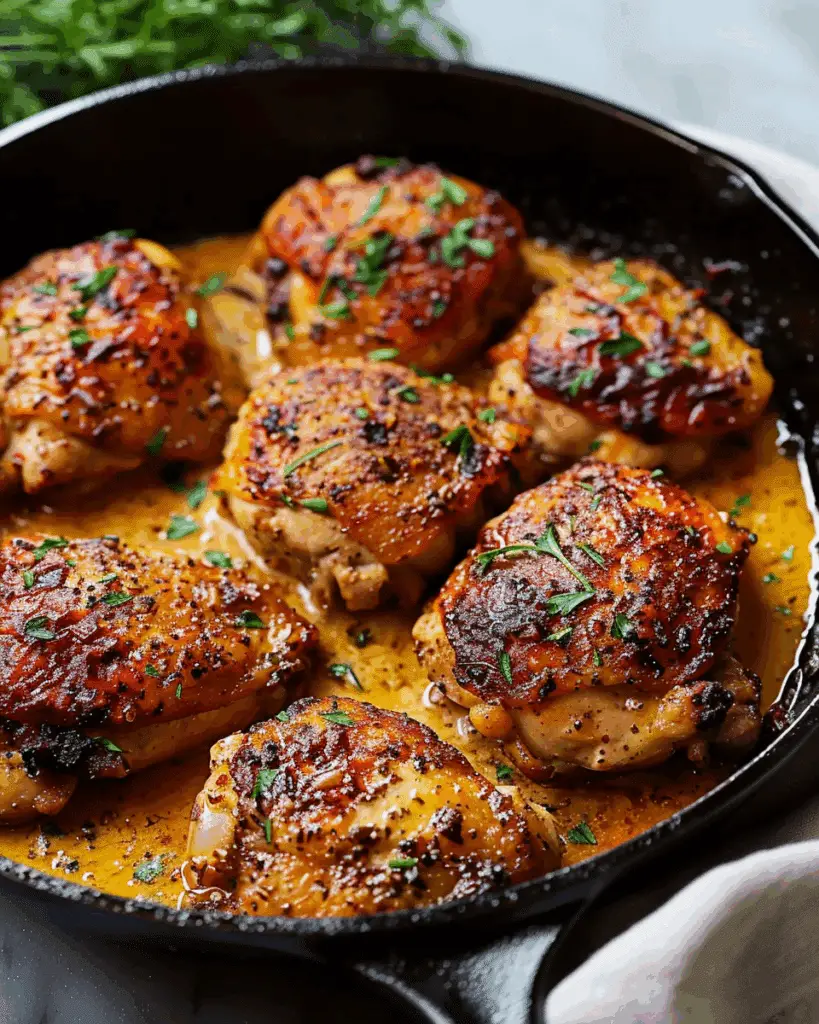 Easy Skillet Chicken Thighs