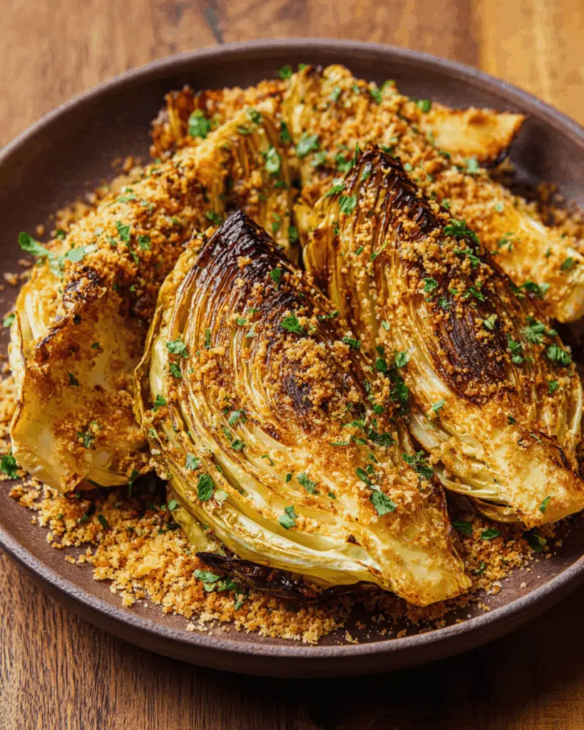 Miso Butter Roasted Cabbage Wedges