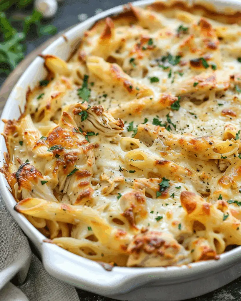 Cajun Cream Cheese Chicken Pasta Bake