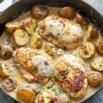 Chicken and Potatoes with Dijon Cream Sauce