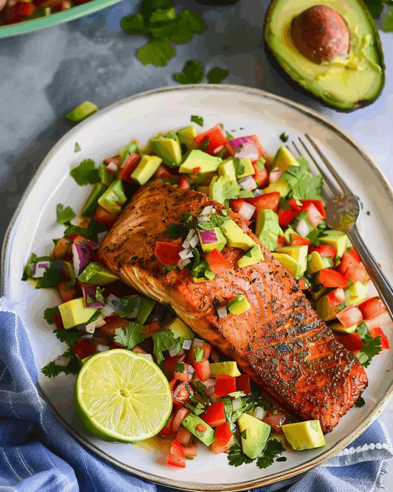 Salmon with Avocado Salsa
