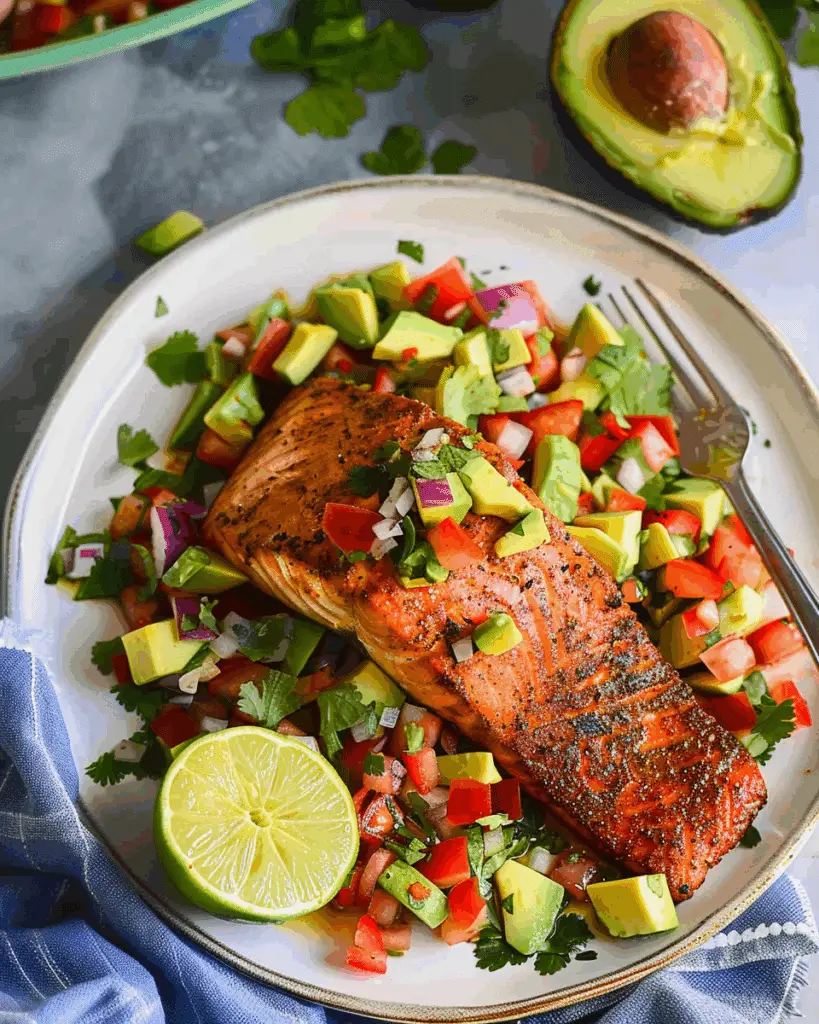 Salmon with Avocado Salsa