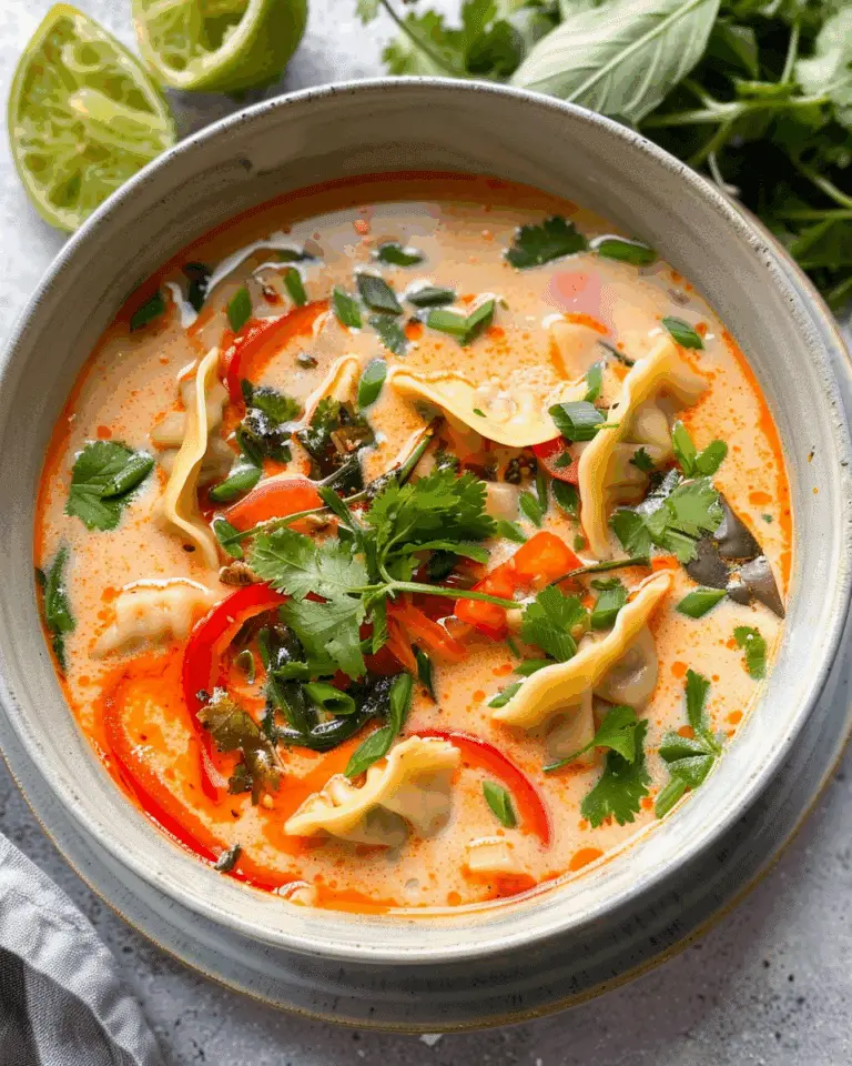 Dumpling Thai Curry Soup