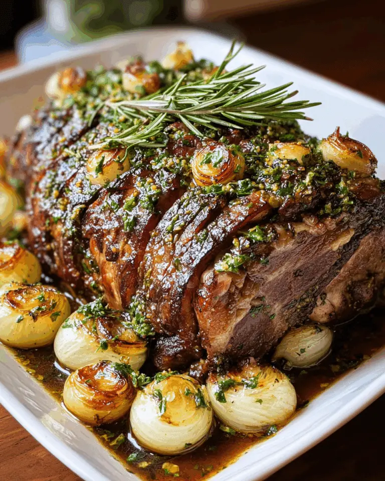 Slow Roasted Boneless Leg of Lamb