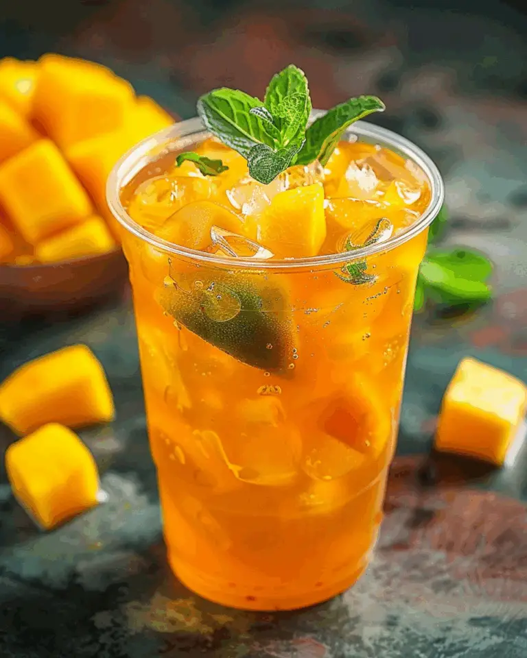 Homemade Mango Iced Tea – Fresh & Fruity!