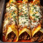 Pizza Enchiladas with Ground Beef