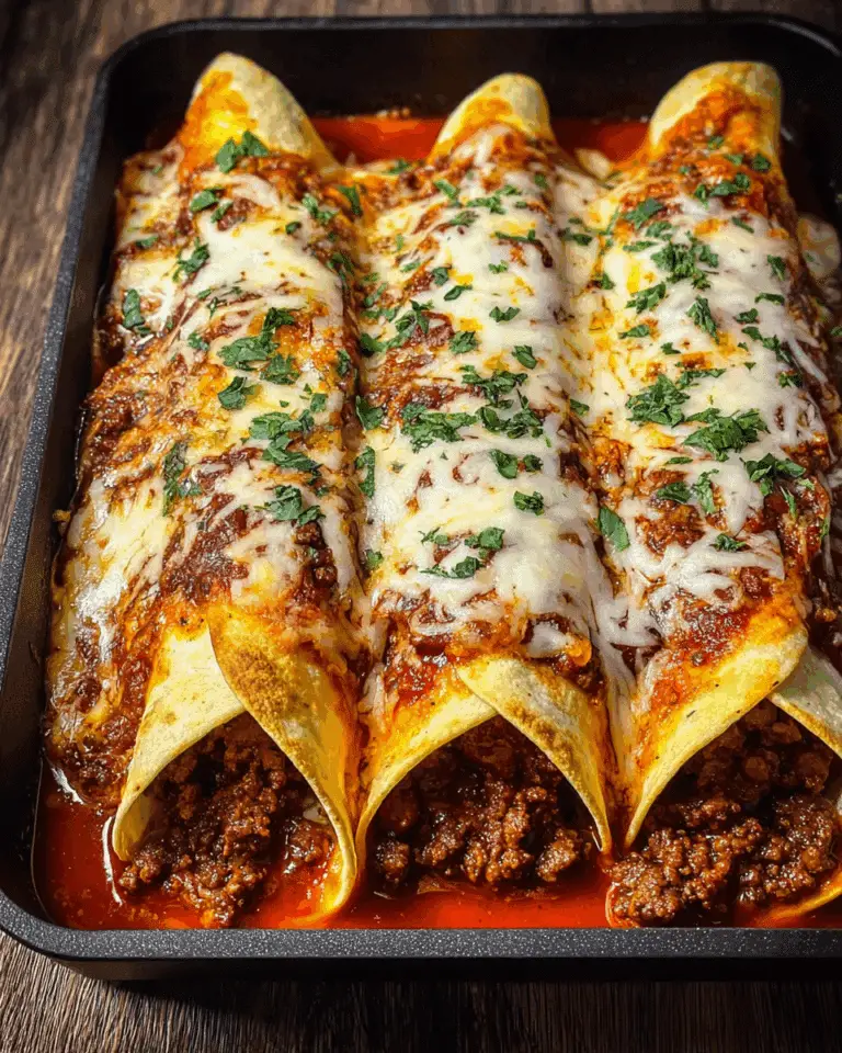 Pizza Enchiladas with Ground Beef