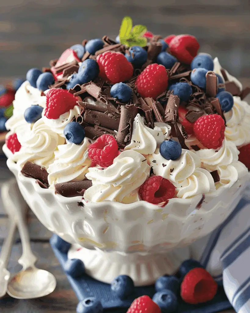 Red, White and Blue Cheesecake Salad