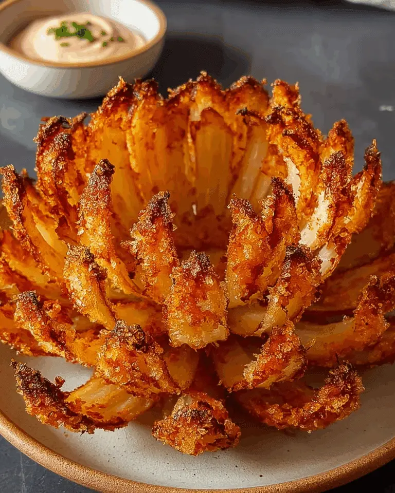 Crispy Blooming Onion Recipe (Air Fryer: Easy & Delicious)
