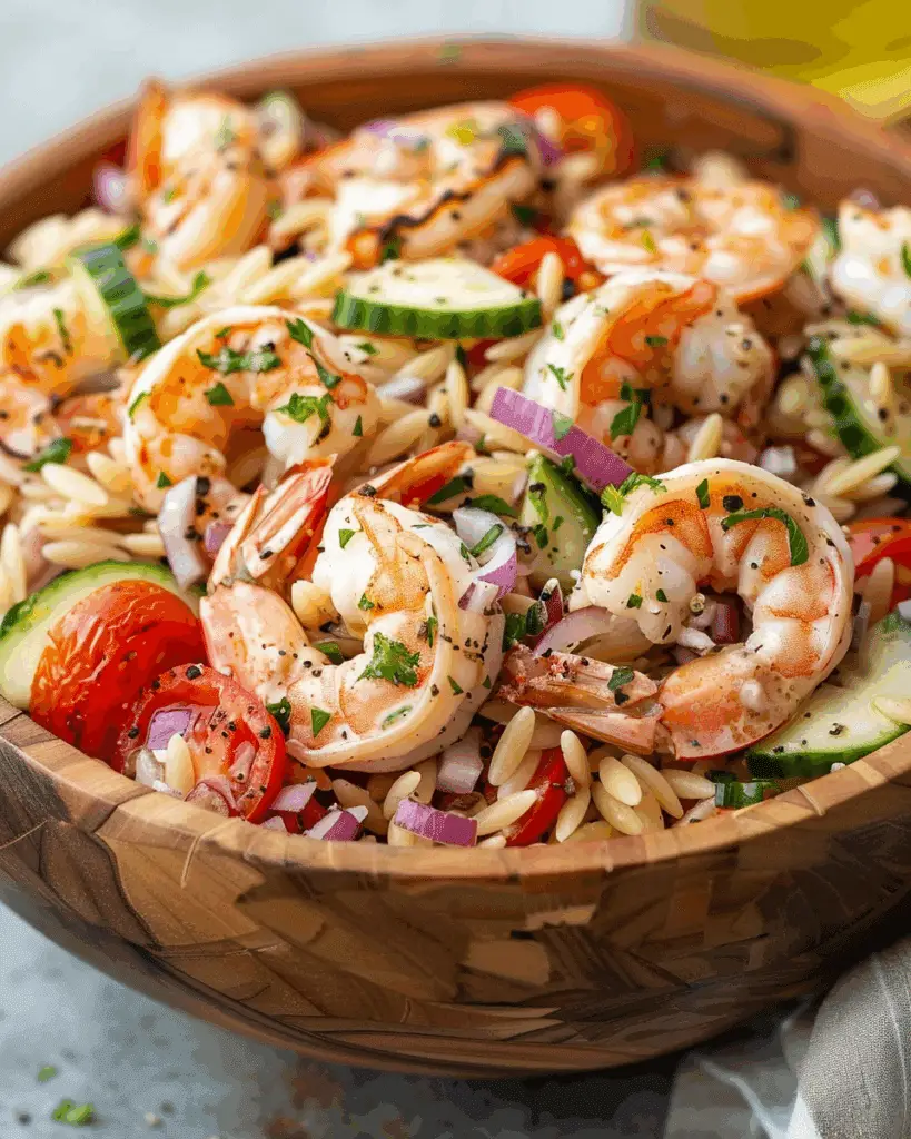 Greek Shrimp Orzo Salad