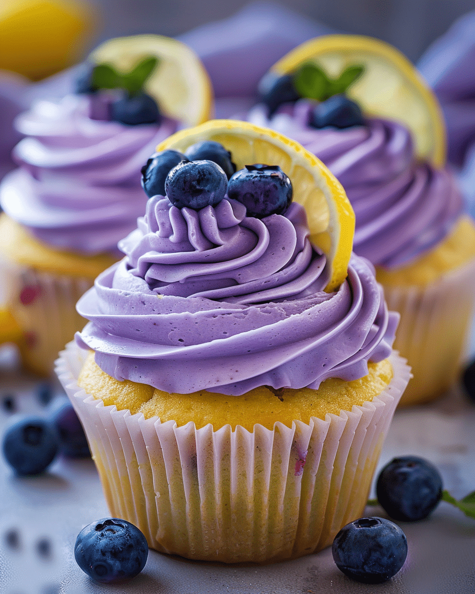 Blueberry Lemonade Cupcakes