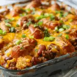 Fully Loaded Classic Chili Cheese Dog Casserole