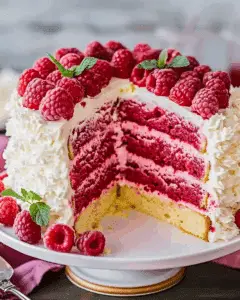 Raspberry Cream Cheese Layer Cake | All Cooked Up