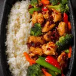 Spicy Garlic Chicken Stir-Fry Bowl with Jasmine Rice
