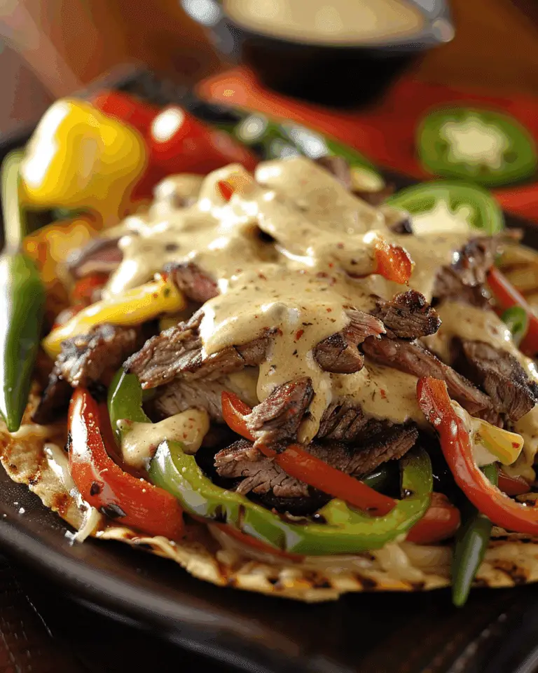 Queso Steak Fajita Stack