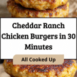 Cheddar Ranch Chicken Burgers Recipe