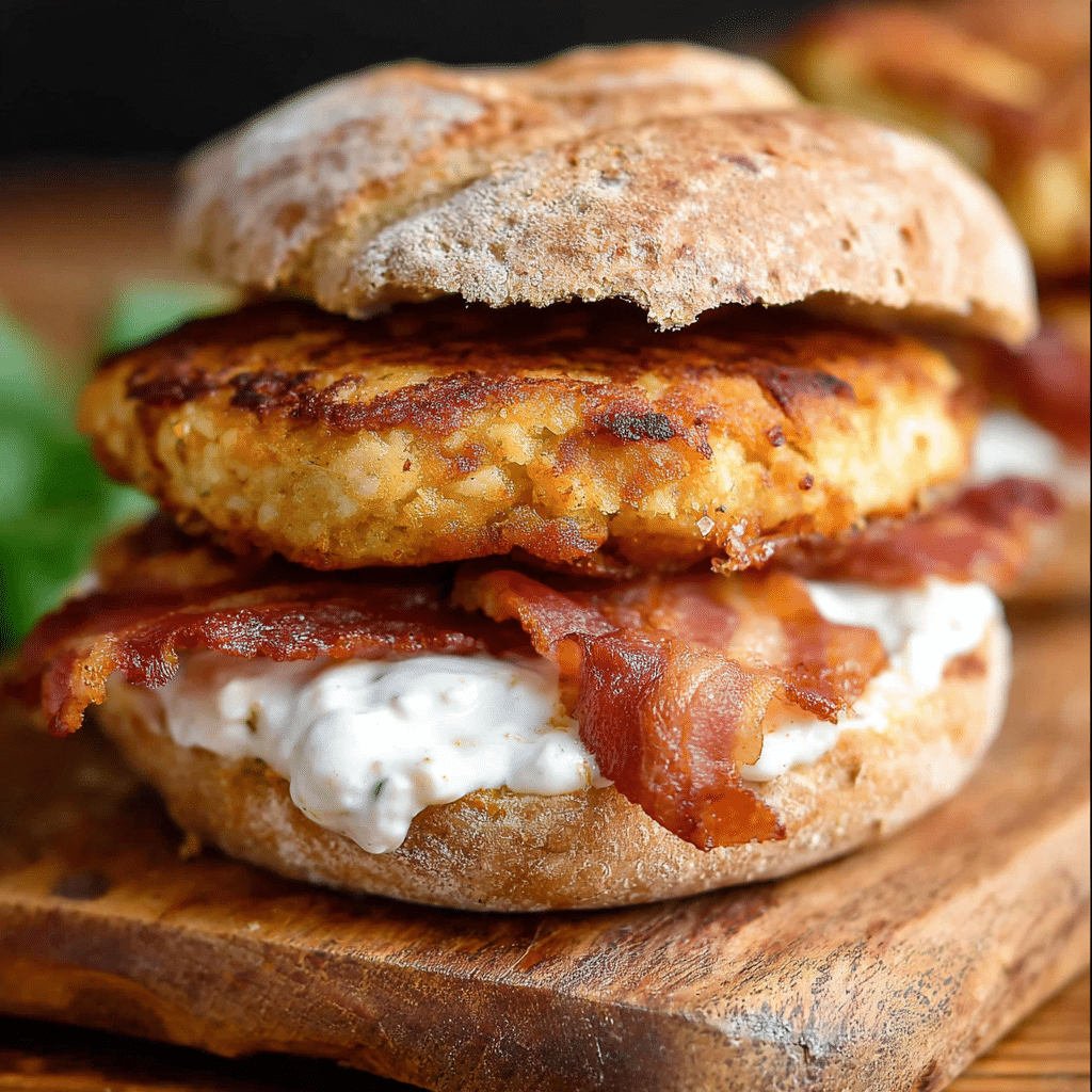 Cheddar Ranch Chicken Burgers Recipe - Recipe Image
