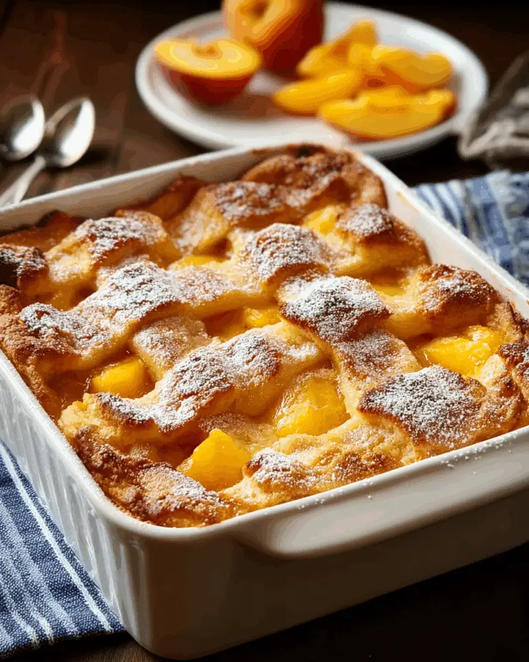 Peach Cobbler Bread Pudding: A Delightful Twist to Try! Recipe