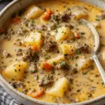 Crockpot Creamy Potato & Hamburger Soup Recipe