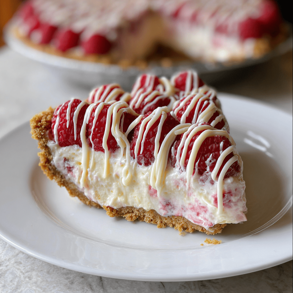 Raspberry White Chocolate Cheesecake Pie Recipe - Recipe Image