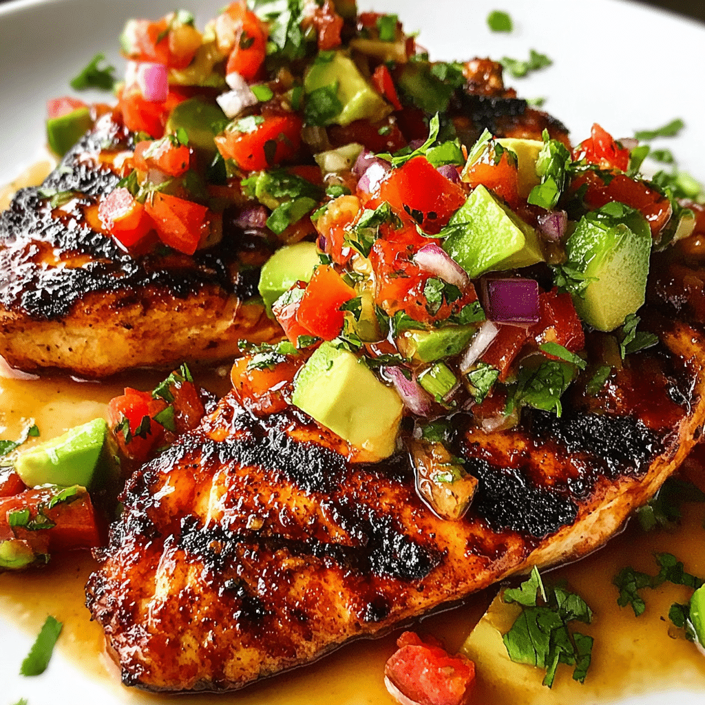 Fiesta Lime Chicken with Avocado Salsa Recipe - Recipe Image