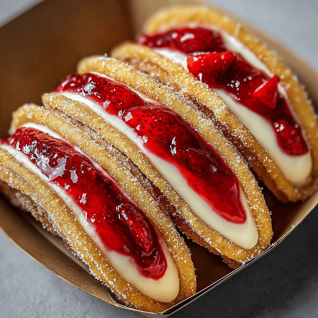 Strawberry Cheesecake Dessert Tacos Recipe - Recipe Image