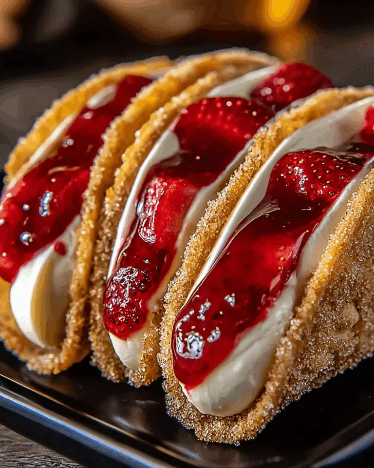 Strawberry Cheesecake Dessert Tacos Recipe
