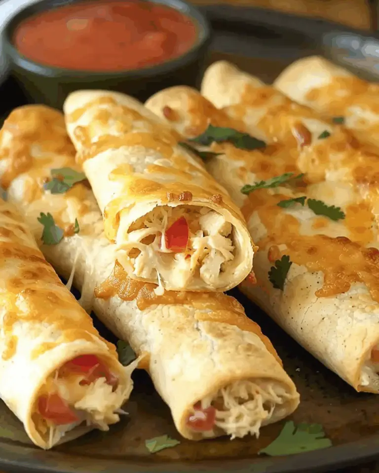 Baked Cream Cheese Chicken Taquitos