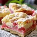 Sweet and Tangy Rhubarb Custard Bars