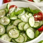 Fresh Cucumber Caprese Salad