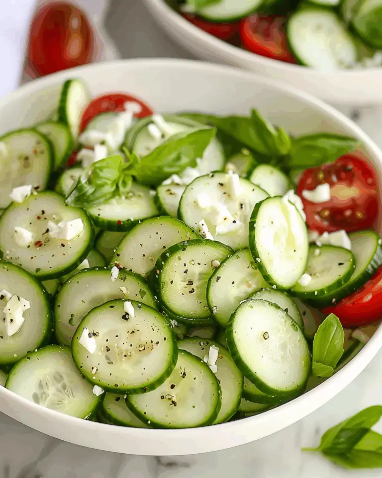 Fresh Cucumber Caprese Salad